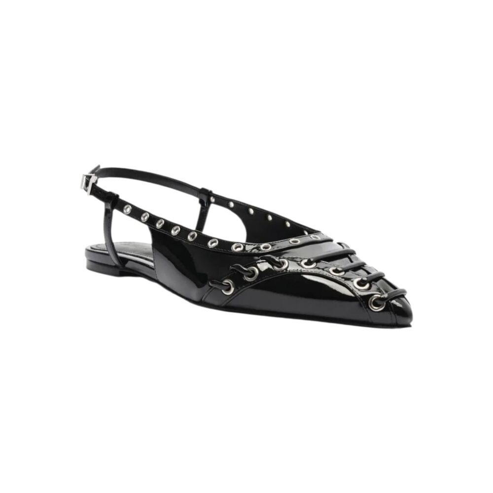 Schutz Ruth Patent Leather Flat In Black Size  8 - Picture 2 of 13